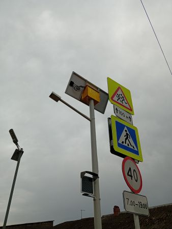 Автономный светофор на солнечной батарее Т.7.1М+АСК 200/100